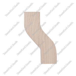 F102-HS2#3LS S Shape 3'' Left Red Oak 12Pcs/Box