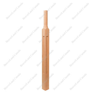 NMRT101-1265 Pin-Top Newel Post (Round Head) 2 3/4”*2 3/4”*44” Red Oak 4Pcs/Box