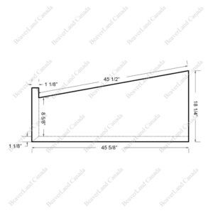 ST201-PL Standard Pie Shape Square Edge With the Return Open Left Maple 76pcs/skid