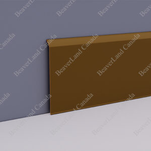 BB504-PVC Flat Baseboard S152-H Brown 6” (Width) * 1/4” (Thick), With Peel Off Glue, Light Brown (Sell by Feet 100ft/roll)